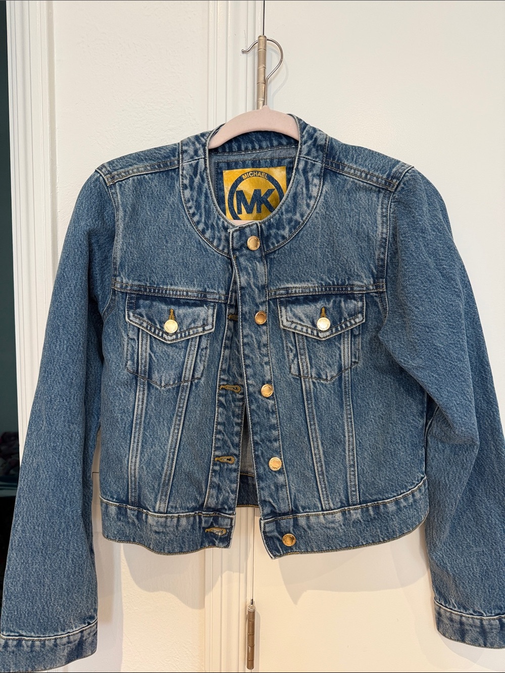 Michael Kors Denim Jacket with Gold Buttons